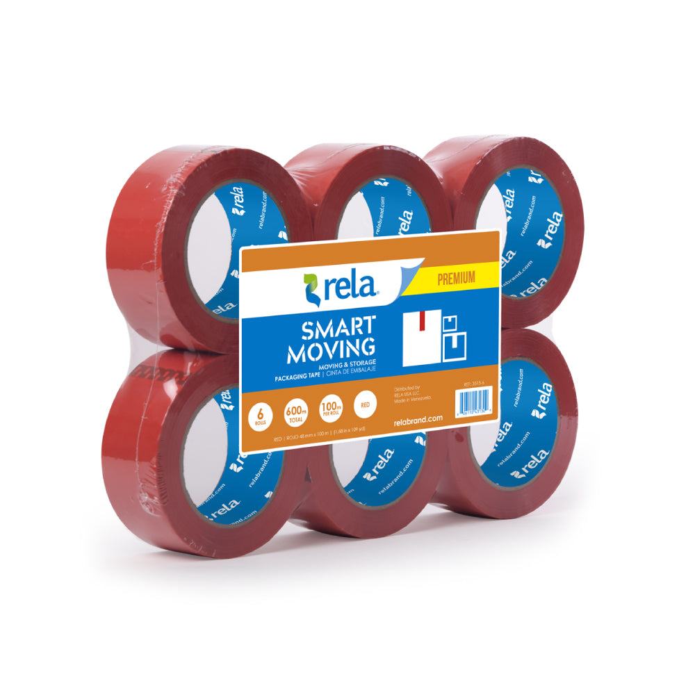 Smart Moving Color Coding Packaging Tape 110 yds (Red)