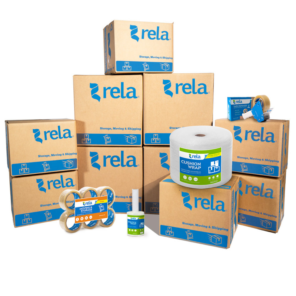 Moving Kit 10 boxes + Bubble + Tape