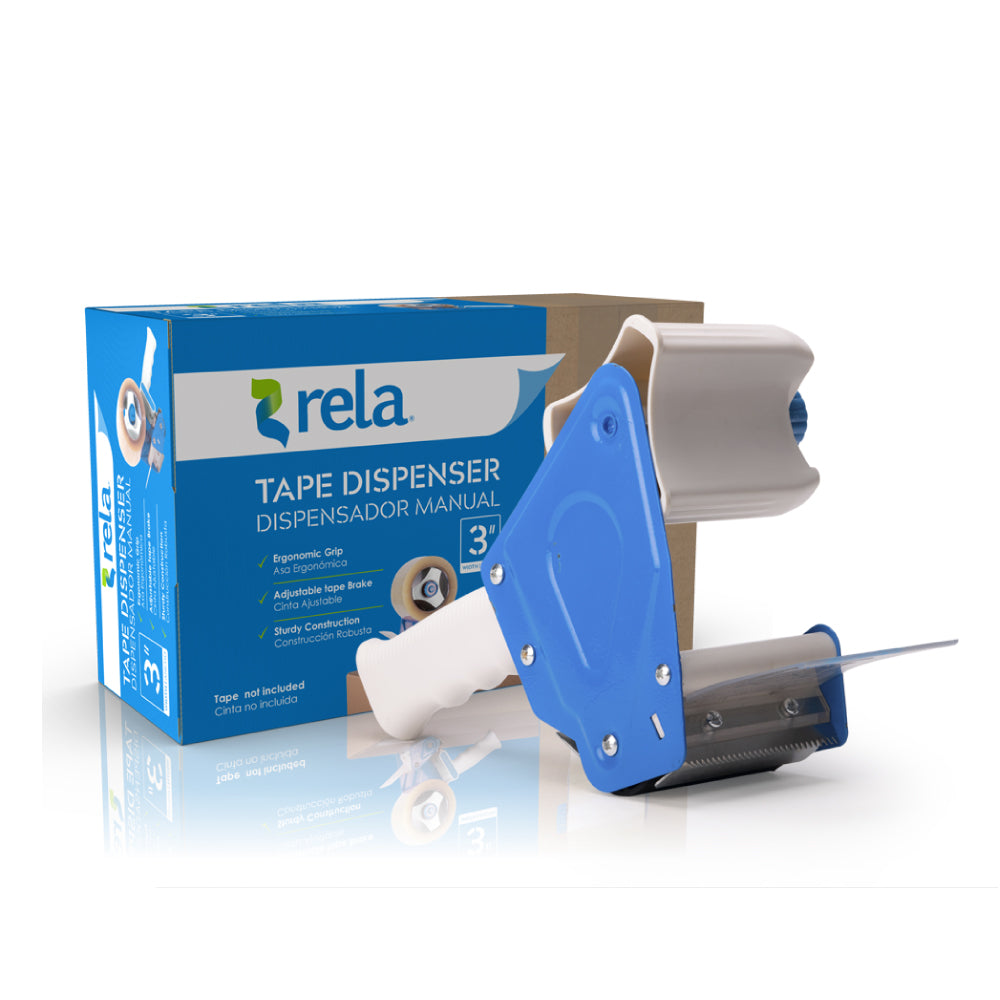 rela Tape Dispenser with Clear Tape 3"